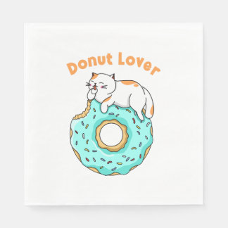 Cat Donut Älskare Pappersservett