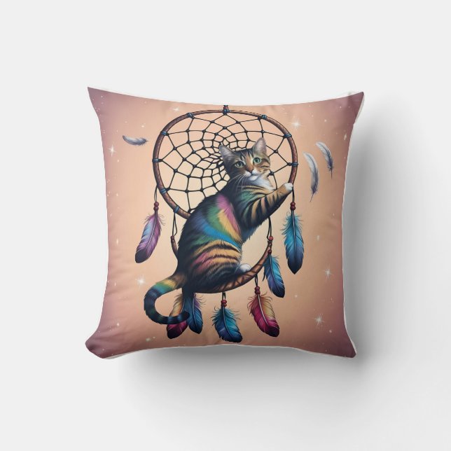 Cat Dreamcatcher 5D Art Kudde (Framsida)