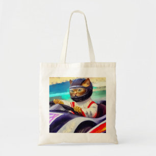 Cat Driving a Racecar Tygkasse
