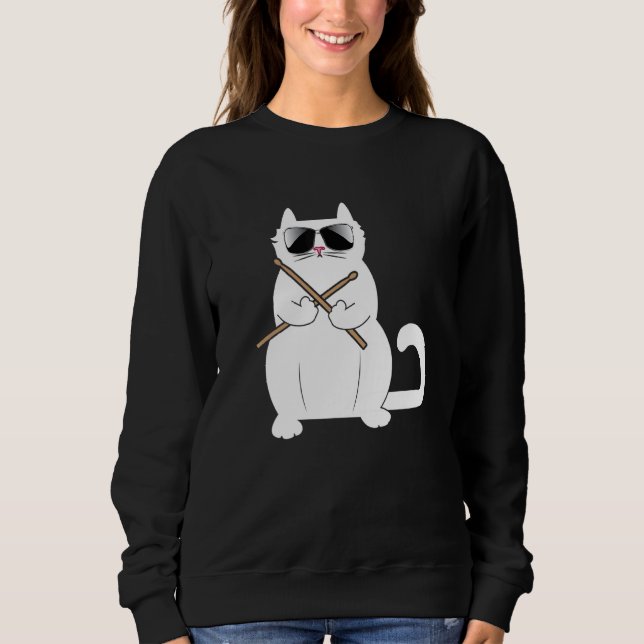 Cat Drummer Music   Musician Instrumentalist Kitty T Shirt (Framsida)