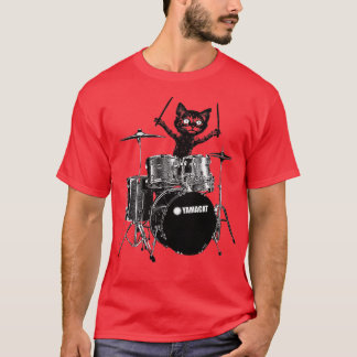 Cat Drummer T Shirt