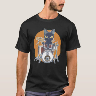 Cat Drummer T Shirt