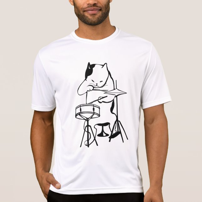 CAT DRUMMER T-shirts (Framsida)