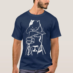 Cat Drumming Jazz Cat Cat Drummer T Shirt