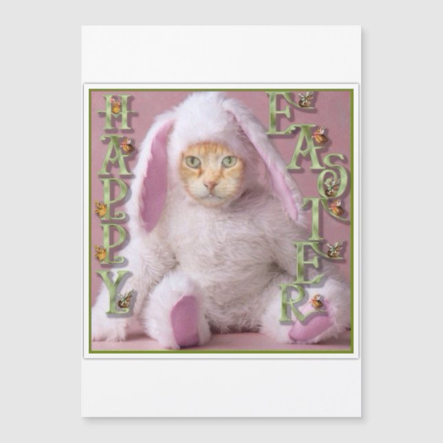 Cat Easter Bunny Claude Holiday Card (Framsida)