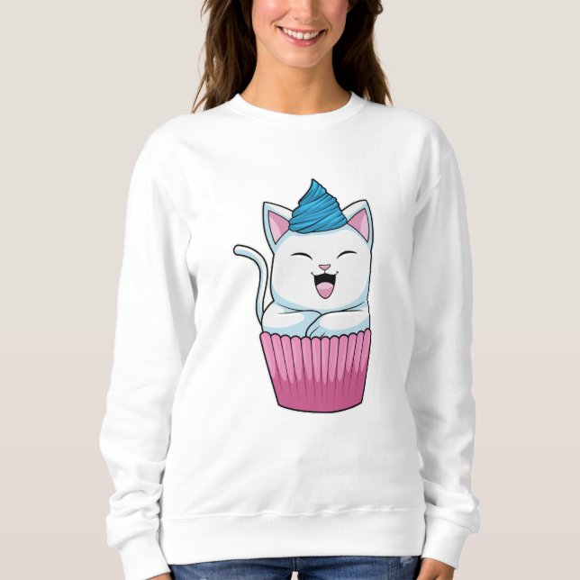 Cat Eating Muffin T Shirt (Framsida)