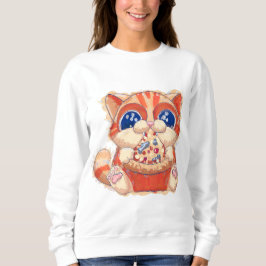 Cat Eating Pizza färg T Shirt