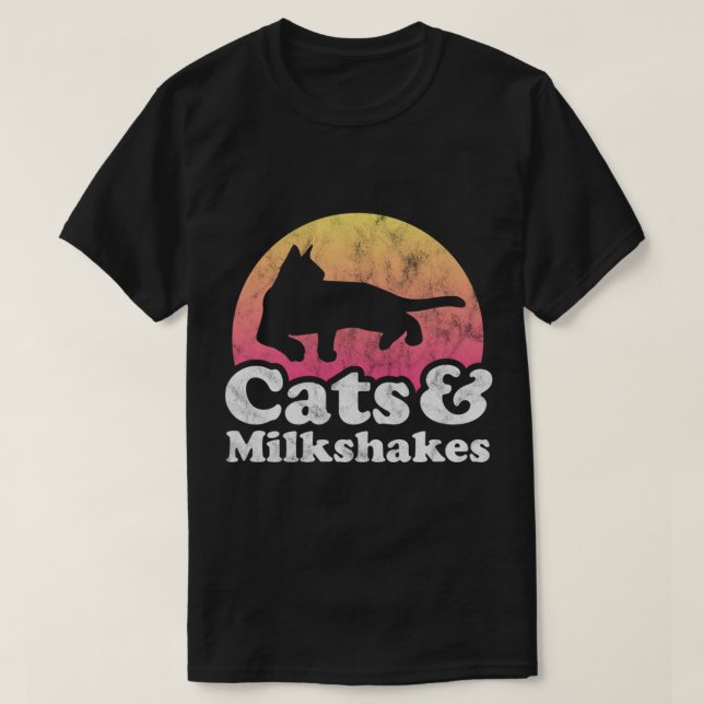 Cat Eating Spaghetti 46 T Shirt (Design framsida)