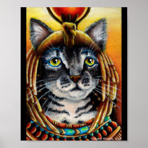 Cat Egyptian Pharoah Fantasy Poster