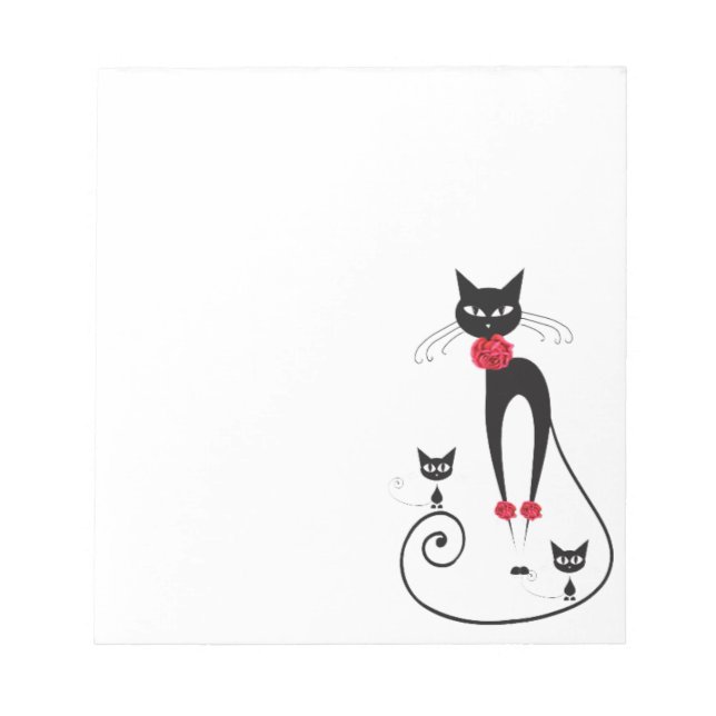 Cat elegance PERSONALIZE Anteckningsblock (Framsida)