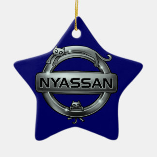 cat emblem 2 julgransprydnad keramik