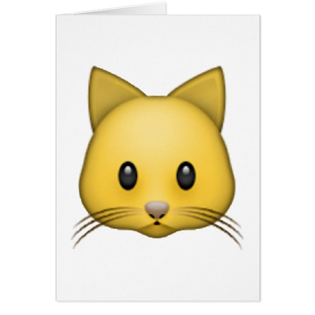 Cat - Emoji Hälsningskort (Framsidan)