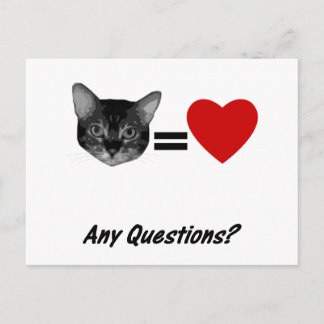 Cat Equals Kärlek Vykort