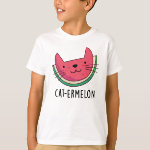Cat-ermelon Funny Cat Watermelon Pun T Shirt