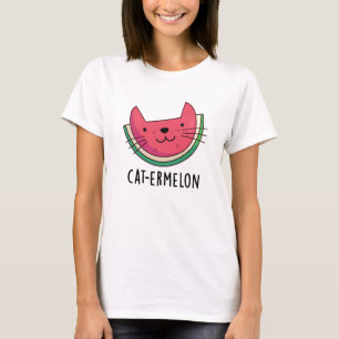Cat-ermelon Funny Cat Watermelon Pun T Shirt