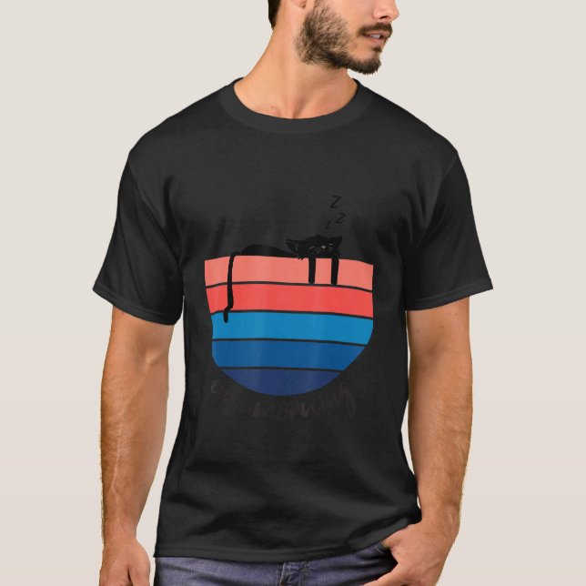 Cat Ew Mornings T Shirt (Framsida)