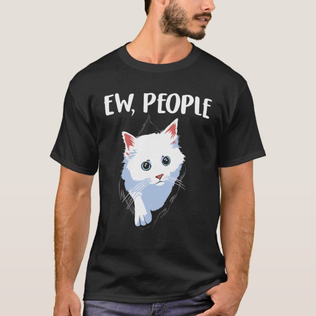 Cat Ew People T Shirt (Framsida)