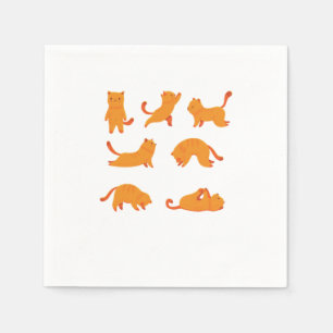 Cat Exercise Funny Cute Cat Animal Pet Owner Gift Pappersservett