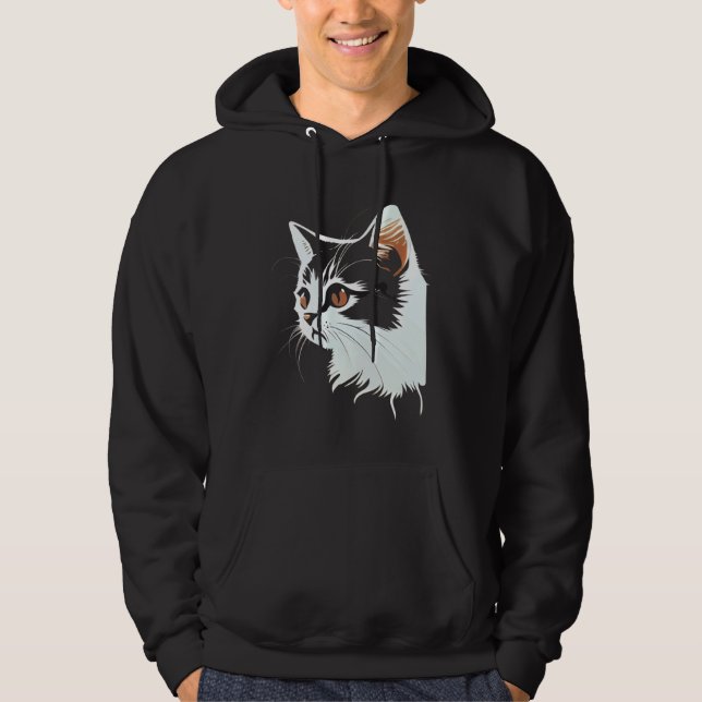 Cat Face  Cat  2 Hoodie (Framsida)