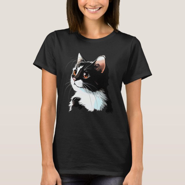 Cat Face  Cat T Shirt (Framsida)