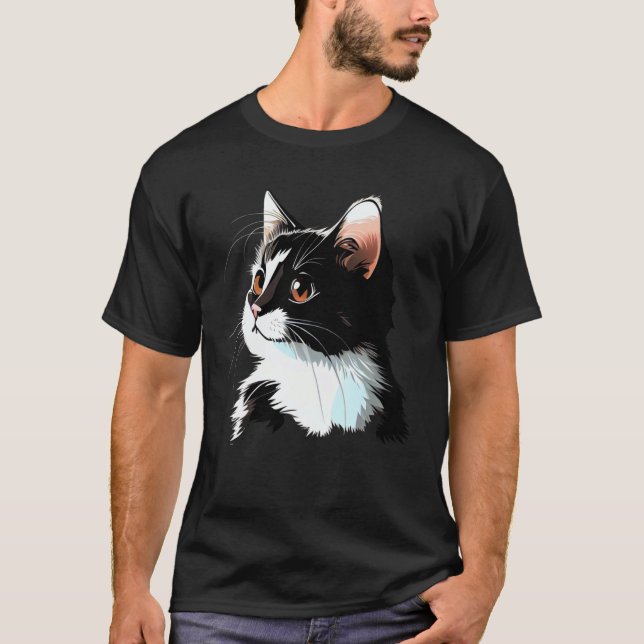 Cat Face  Cat T Shirt (Framsida)