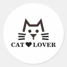 Cat-Face Runt Klistermärke