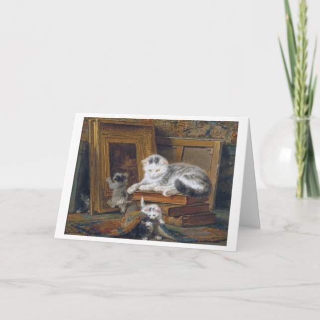 Cat Family, Henriette Ronner-Knip Kort (Framsida)