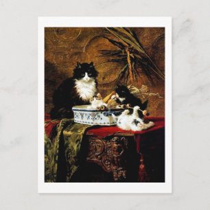 Cat Family, Henriëtte Ronner-Knip Vykort