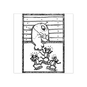 CAT FÅNGSTMICE, MUS HÅL GUBBER FRIMÄRKE STÄMPEL