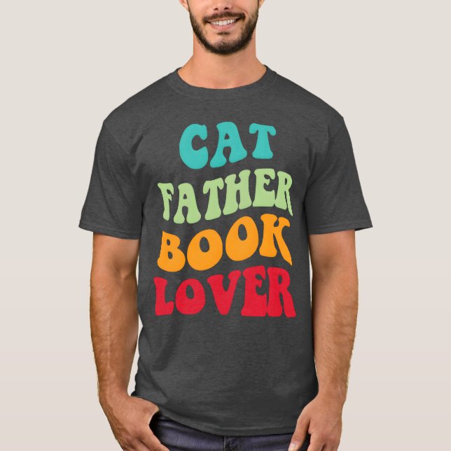 Cat Far Bok Älskare T Shirt (Framsida)
