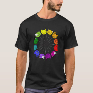 Cat Färg-teori för en lärare eller en katt T Shirt