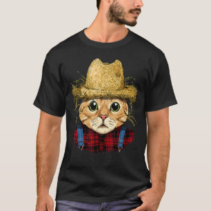 Cat Farmer Agriculture Tractor Rancher Pet T Shirt