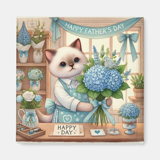 Cat Fars dag Magnet for Cat Pappor (Framsidan)