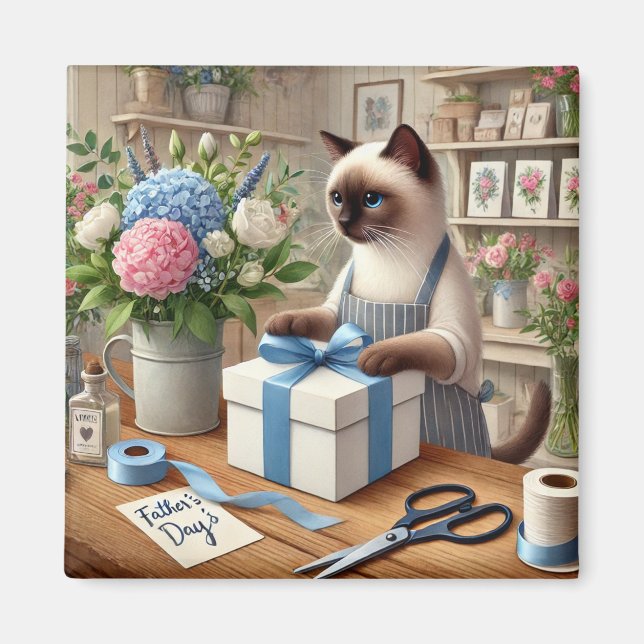 Cat Fars dag Magnet for Cat Pappor (Framsidan)