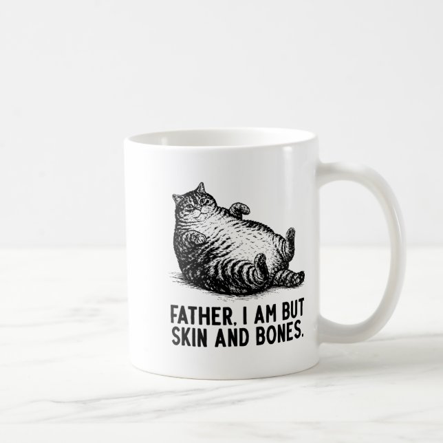 Cat Father I Am But Skin And Bones  Kaffemugg (Höger)
