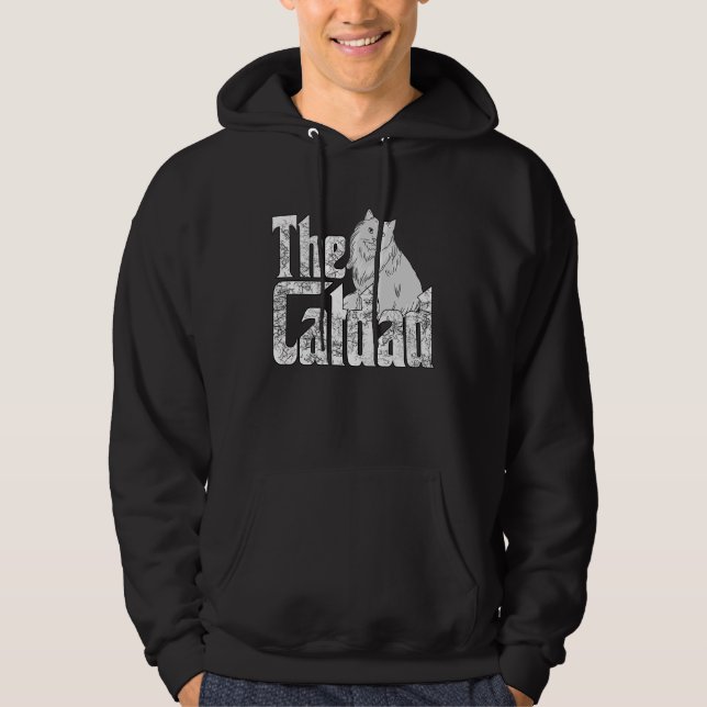 Cat Father The Catfather Crazy Cat Dad Papa Hoodie (Framsida)