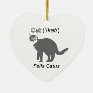 Cat Felis Catus Julgransprydnad Keramik