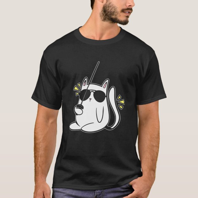 Cat Fencing Cat Wearing Sunglasses | Fencing T Shirt (Framsida)