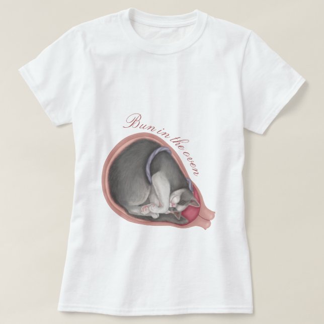 Cat Fetus- Bun i ugnen T Shirt (Design framsida)