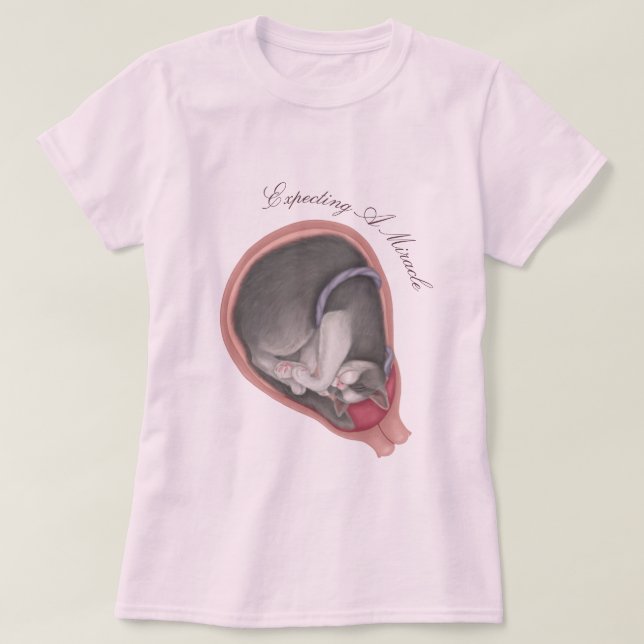 Cat Fetus- Proud Mamma T-Shirt (Design framsida)