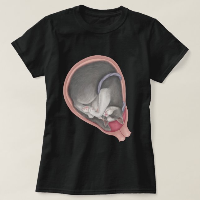Cat Fetus T Shirt (Design framsida)
