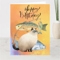 Cat Fishing älskare födelsedag för Cat Lovers