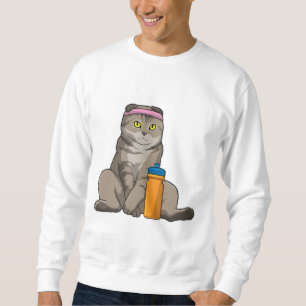 Cat Fitness Drinking mugg Lång Ärmad Tröja
