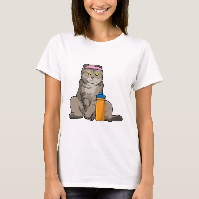 Cat Fitness Drinking mugg T Shirt (Framsida)