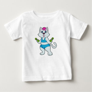 Cat Fitness Dumbbell T Shirt