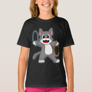 Cat Fitness Gymnastics Sports T Shirt