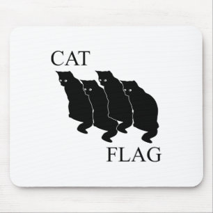 Cat Flagga Funny Black Flagga Musmatta