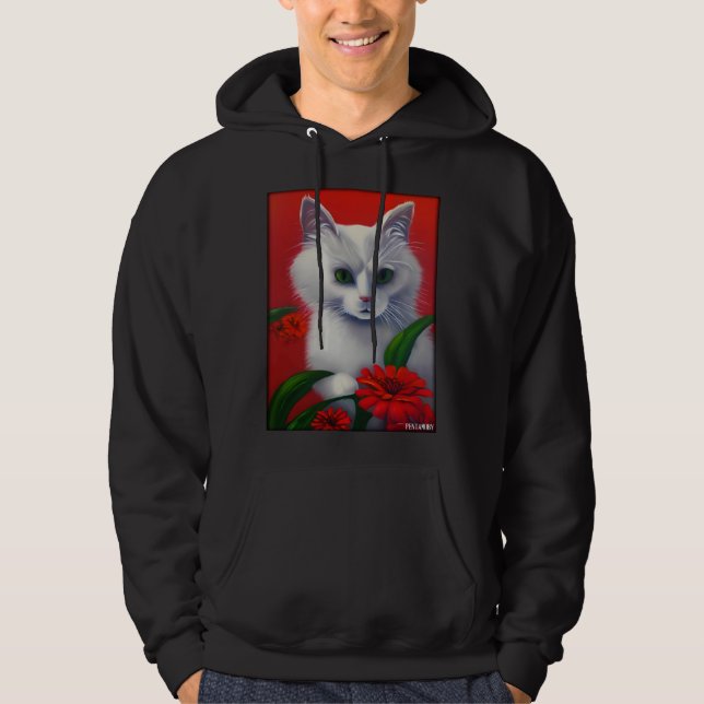 Cat Flower Natural Flower Garden Cat Love Cat  1 Hoodie (Framsida)