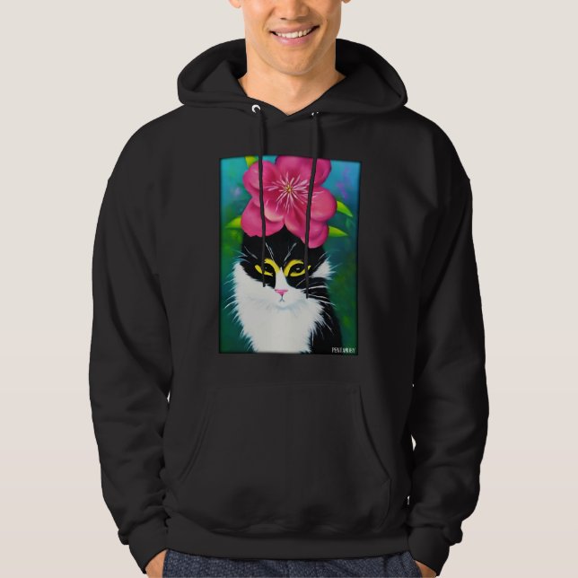 Cat Flower Natural Flower Garden Cat Love Cat  4 Hoodie (Framsida)