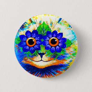 Cat Flower Öga Knapp